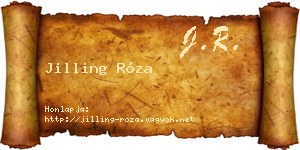Jilling Róza névjegykártya